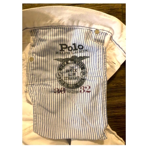 NWOT PRL Skull Crossbones Button Jeans V Slim Straight Size 36X32. - Picture 3 of 7